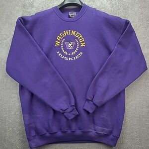 UW Huskies Vintage 90's Sweatshirt Men's 2XL Washington Football Purple Gold USA